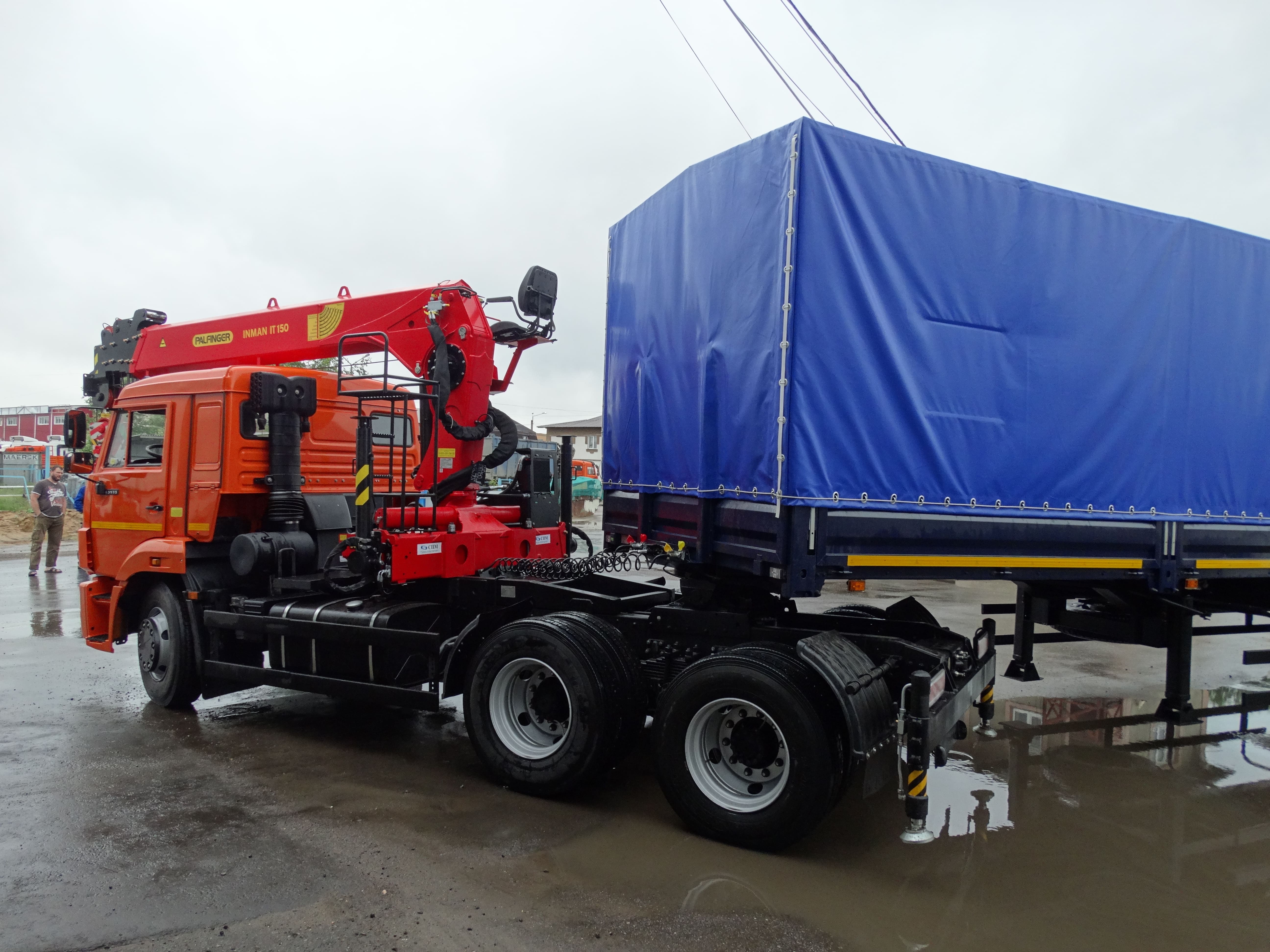 Тягач КАМАЗ 65116 с КМУ Инман ИТ-150